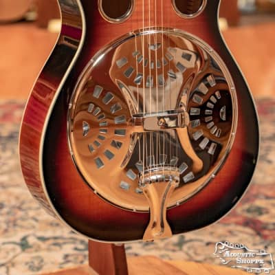 Recording King RR-75PL-SN Phil Leadbetter Signature All Flamed Maple Resonator Guitar #0069 image 5