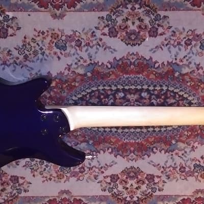 Alp Asmuse Leaf L-200 Headless Electric Travel Guitar Dark Blue image 4