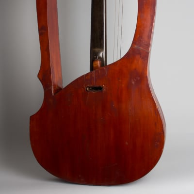 Luigi Mozzani  Lyre Harp Guitar,  c. 1905, ser. #111, black hard shell case. image 2