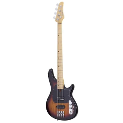 Schecter CV-4 4-String Bass Guitar (3-Tone Sunburst, Maple Fretboard) image 1