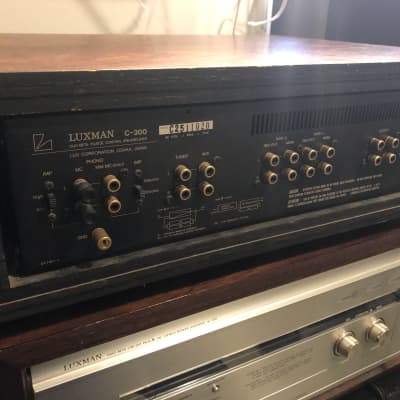 Luxman C-300 and M-300 1980-82 Silver, Wood | Reverb Luxman C-300 and M-300 1980-82 Silver, Wood | Reverb
