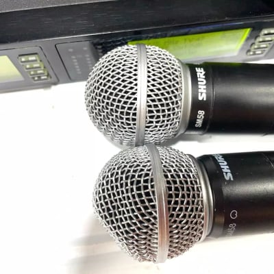 Shure UR4D+ Dual H4 Wireless Receiver W/(2)UR2 Handheld Transmitters #2418 (One) image 4