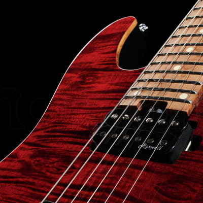 Harley Benton Fusion-III HH FR Roasted FCH Transparent Flamed Cherry image 14