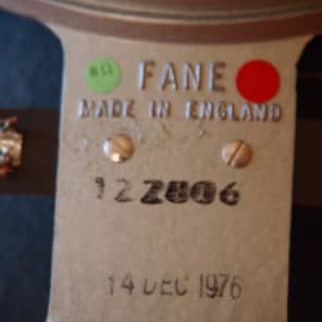 Fane Titan 50 w 12" Inch 8 Ohm Loud Speaker Made in England 1976 image 2