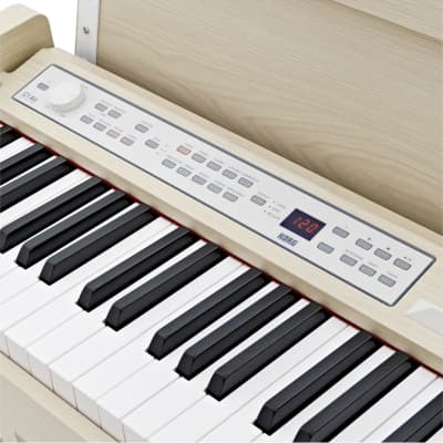 Korg C1 Air Digital Piano with Bluetooth (Limited Edition White Ash), SONGMICS Piano Bench White, AT image 3