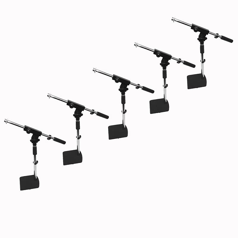 5 Desk Microphone Mic Boom Stands - New Drum, Amp, Tabletop image 1