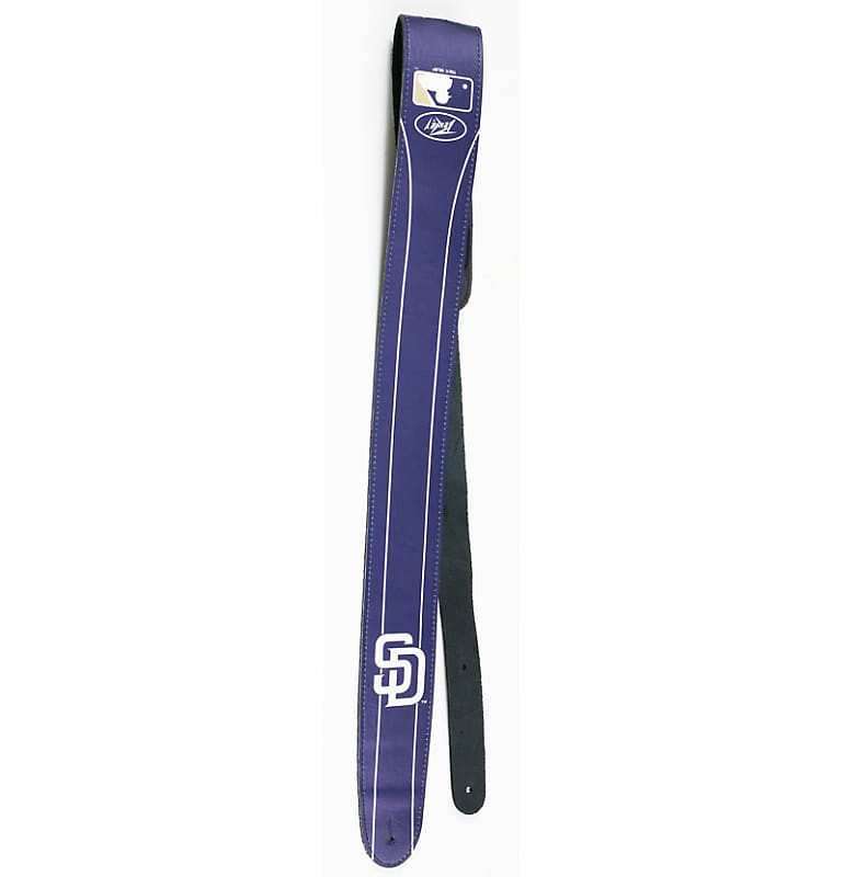 Peavey MLB Baseball San Diego Padres Logo Electric or Acoustic Leather Guitar Strap image 1