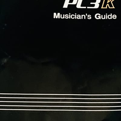 Kurzweil PC3K8 VAST Performance Controller/Synth • OEM Original Factory Musician's Guide