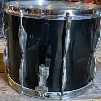 Rose Morris  Made in England 11.5x14" Marching Snare Drum / Black Wrap/ Fair Condition image 7