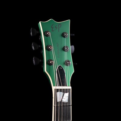 ESP USA Eclipse Candy Apple Green Satin with Ebony Fingerboard, Stainless Steel Frets, and ESP case image 2