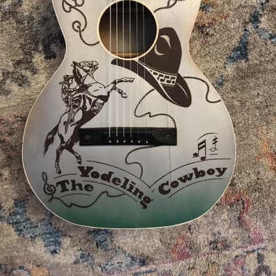 Vintage Regal Jerry the Yodeling cowboy parlor guitar 1940 with case image 4