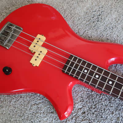 Vintage 1980s BC Rich Eagle Bass NJ Series Red Clean Solid Sound Of Thunder image 3