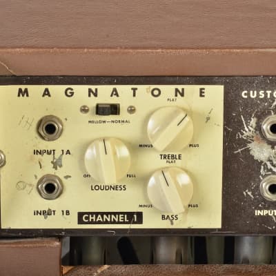 Magnatone Model 280 Custom 200 Series 2-Channel 50-Watt 2x12" Guitar Combo 1960- Brown image 7