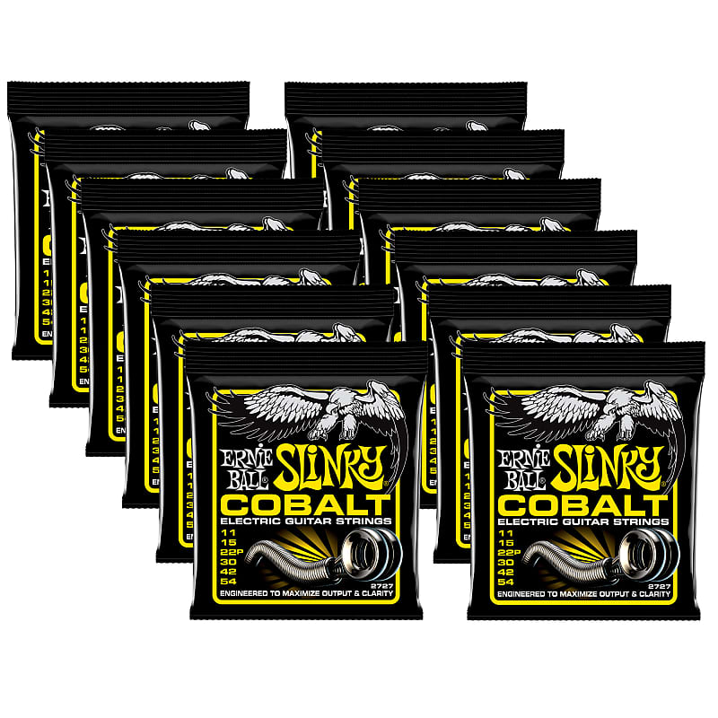 12 PACK Ernie Ball Cobalt Beefy Slinky Electric Guitar String Reverb