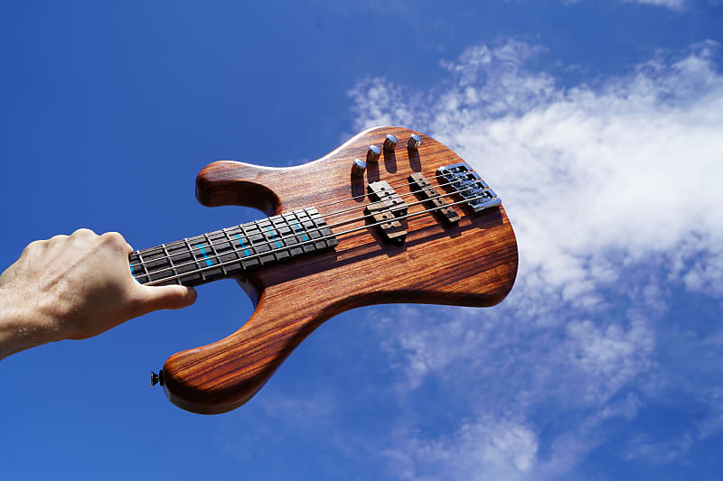 Dean USA Custom Hillsboro - Oiled Cocobolo Top 4-String Electric Bass Guitar w/  Black Tolex Case (2023) image 1