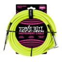 Ernie Ball 10' Braided Straight / Angle Instrument Cable - Neon  Yellow