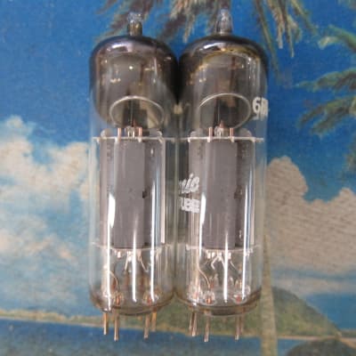Pr Vintage GE ECL82/6BM8 Power Tubes, 1960s,USA,Test Matched/Strong, Ex Sound + Performance image 2