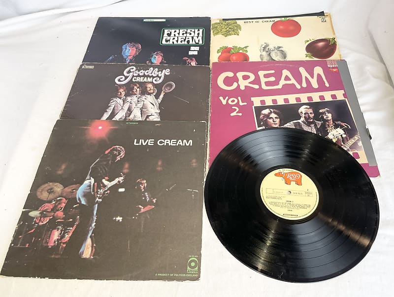 Lot of 5 Used Vinyl LP Records - Lot of 5 Used Vinyl LP Records - The Best Of The Cream -  Goodbye, Live image 1