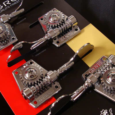 Grover 142C Vintage Bass Tuning Machines, 2 + 2, Chrome image 3