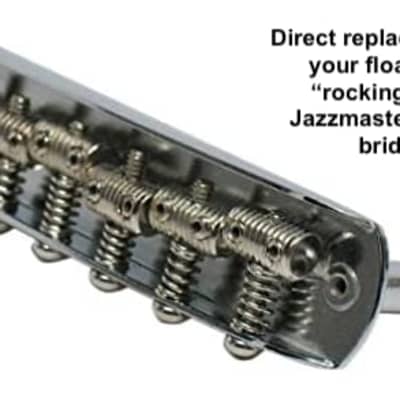 Bensonite Jazzmaster Bridge - Polished Brass - 9.5'' radius image 7