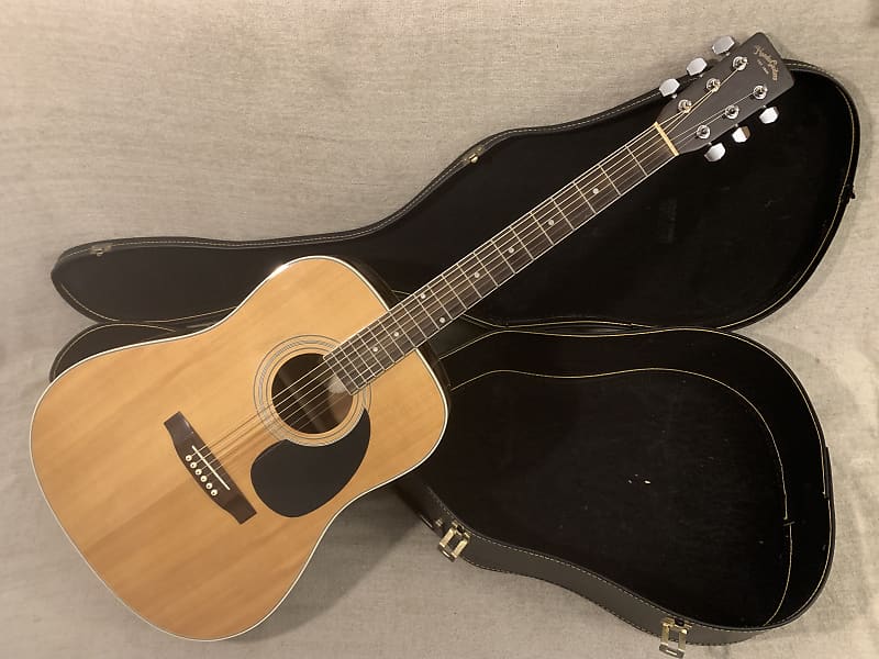 1980’s Hondo H18 Deluxe Natural Dreadnought Acoustic Guitar Reverb