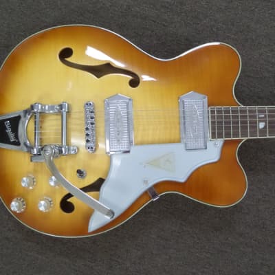 Kay "Barely Used" Reissue Ice Tea "Jazz II" Electric Guitar FREE $250 Case- K775VS-Clapton's Choice image 10