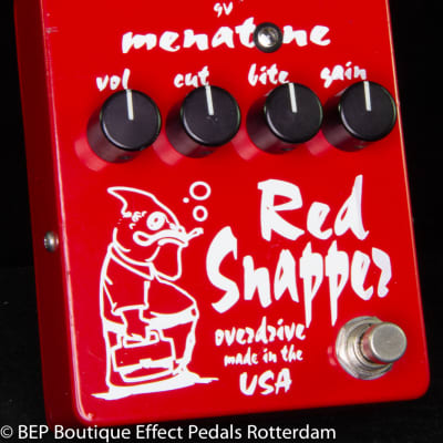 Menatone Red Snapper Transparent Overdrive 2004 s/n MRS-199 Hand signed by Brian Mena made in USA image 3