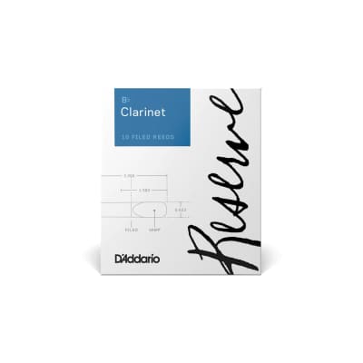 D'addario Reserve Bb Clarinet Reeds, 10-Pack, Strength 3.0 image 1