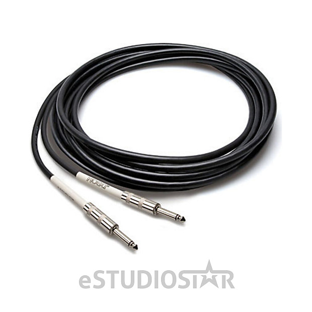 Hosa GTR-220 1/4" TS Straight to Same Guitar/Instrument Cable - 20' image 1