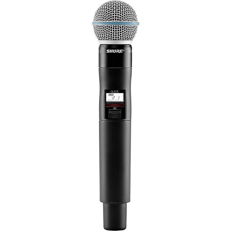 Shure QLXD2/BETA58A Wireless Handheld Microphone Transmitter With Interchangeable BETA 58A Microphone Capsule Regular Band X52 image 1