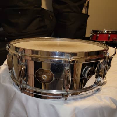 Gretsch Round Badge  Chrome Over Brass x5" 8 Lug Snare Drum