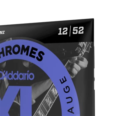 D'Addario ECG25 Chromes Flat Wound Electric Guitar Strings, Light, 12-52 image 4
