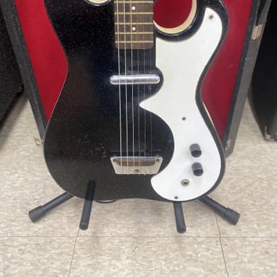 1963 - 1964 Silvertone 1448 with Amp in Case- Black Sparkle for sale