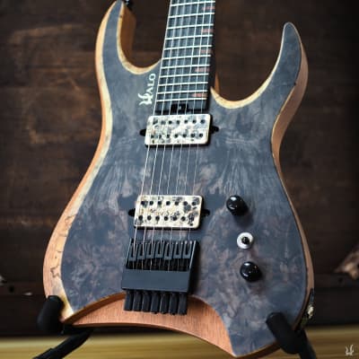 Halo MERUS 7-string Headless Guitar Bare Knuckle Pickups, Buckeye Burl 🤘🏻 image 3
