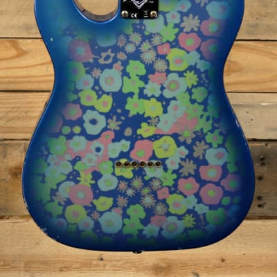 Fender Custom Shop F22 LTD 50s Thinline Relic Aged Blue Floral w/ Case image 3