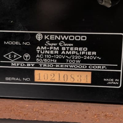 Kenwood Super Eleven AM-FM Stereo Tuner Amplifier image 10