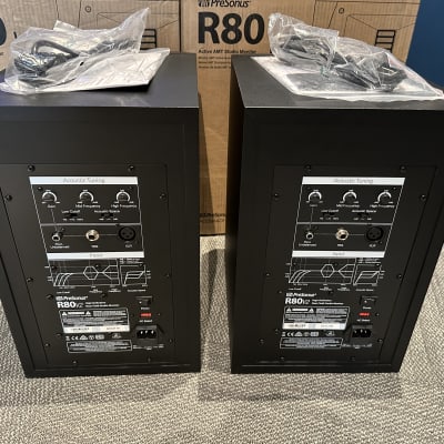 PreSonus R80 V2 2-Way Active Studio Monitors (Pair) 2021 - Present - Black image 2