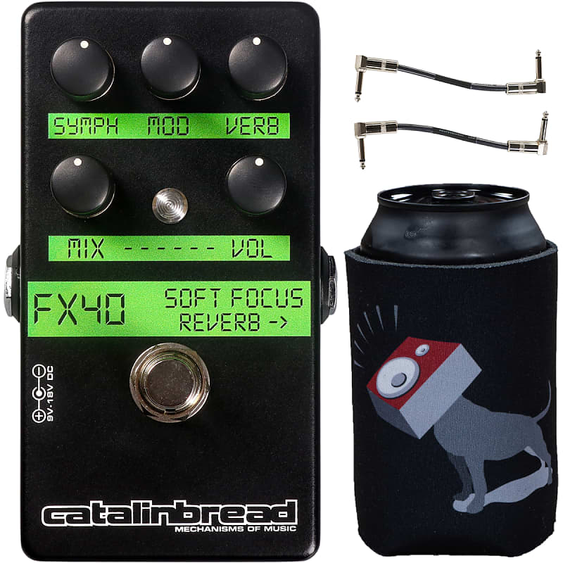 Catalinbread Soft Focus Plate Reverb Guitar Pedal w/ Patch Cables