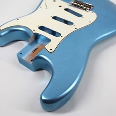 MJT Stratocaster body VTS 2023 - Ice Blue Metallic (nitrocellulose) light relic image 12