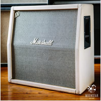 1970 White Marshall 4x12 Vintage Slant Cabinet 1969 image 3