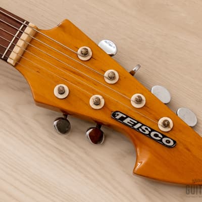 1960s Teisco K3-L Shark Fin Vintage Guitar Red Sunburst image 4