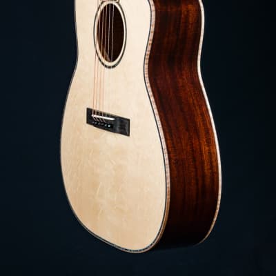 Huss and Dalton FS-41 African Mahogany and Bearclaw Italian Spruce with Paua Pearl NEW image 13