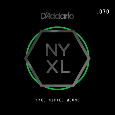 D'Addario NYNW070 NYXL Nickel Wound Electric Guitar Single String, .070 image 1