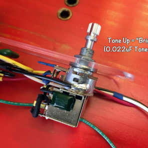 Prewired Telecaster Wiring Harness - Push/Pull Coil Tapping with Dual Cap Bright Switch - Pre-wired image 7