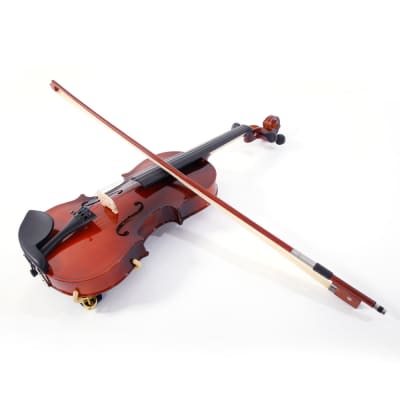 Glarry GV100 1/8 Acoustic Solid Wood Violin Case Bow Rosin Strings Shoulder Rest Tuner 2020s - Natural image 2