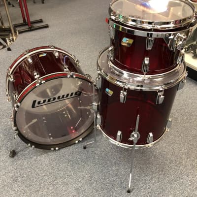 Ludwig Vistalite Fab 3 piece Shell Pack - Red image 3