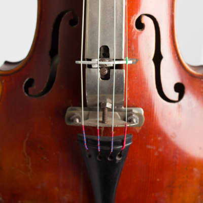 Jar Krumphans Praha  Resophonic Violin,  c. 1900, black hard shell case. image 10