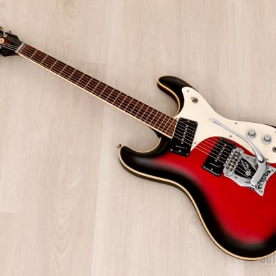 2000s Mosrite USA Ventures Model Mark I 1964 Vintage Reissue Red Sunburst w/ Vibramute, Fillmore image 12