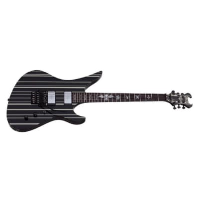 Schecter Synyster Custom, Gloss Black w/Silver Pin Stripes 1740 image 3