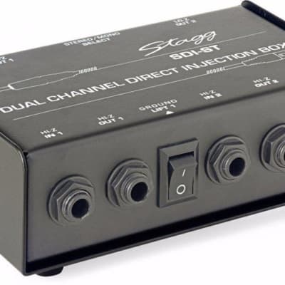 Stagg Model SDI-ST Dual Channel Direct Injection DI Box With Stereo/Mono Switch for sale